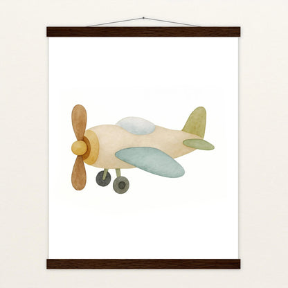 Propellerflugzeug Poster mit Leisten von tinylearner