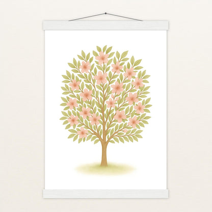 Kirschbaum Poster mit Leisten von tinylearner