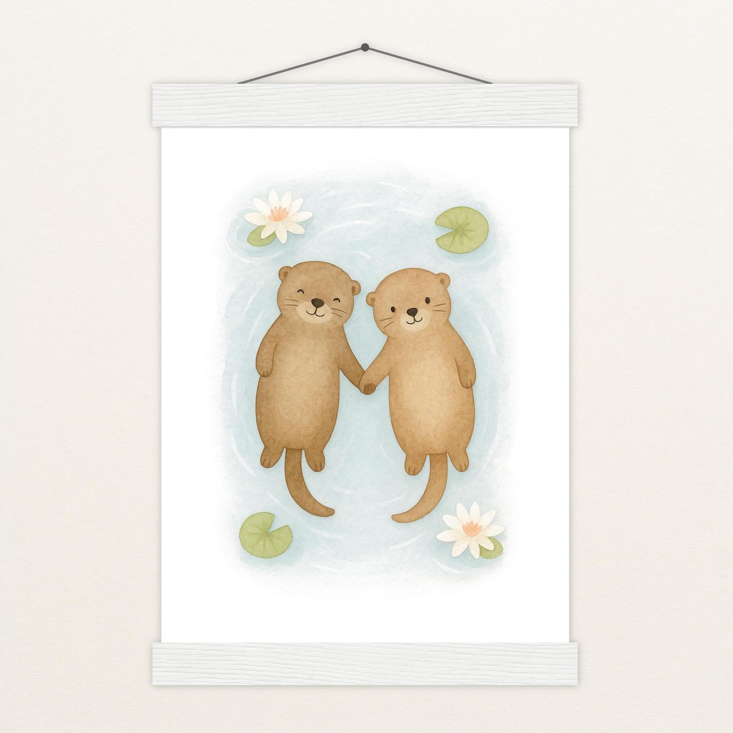 Otti der Otter Poster mit Leisten von tinylearner