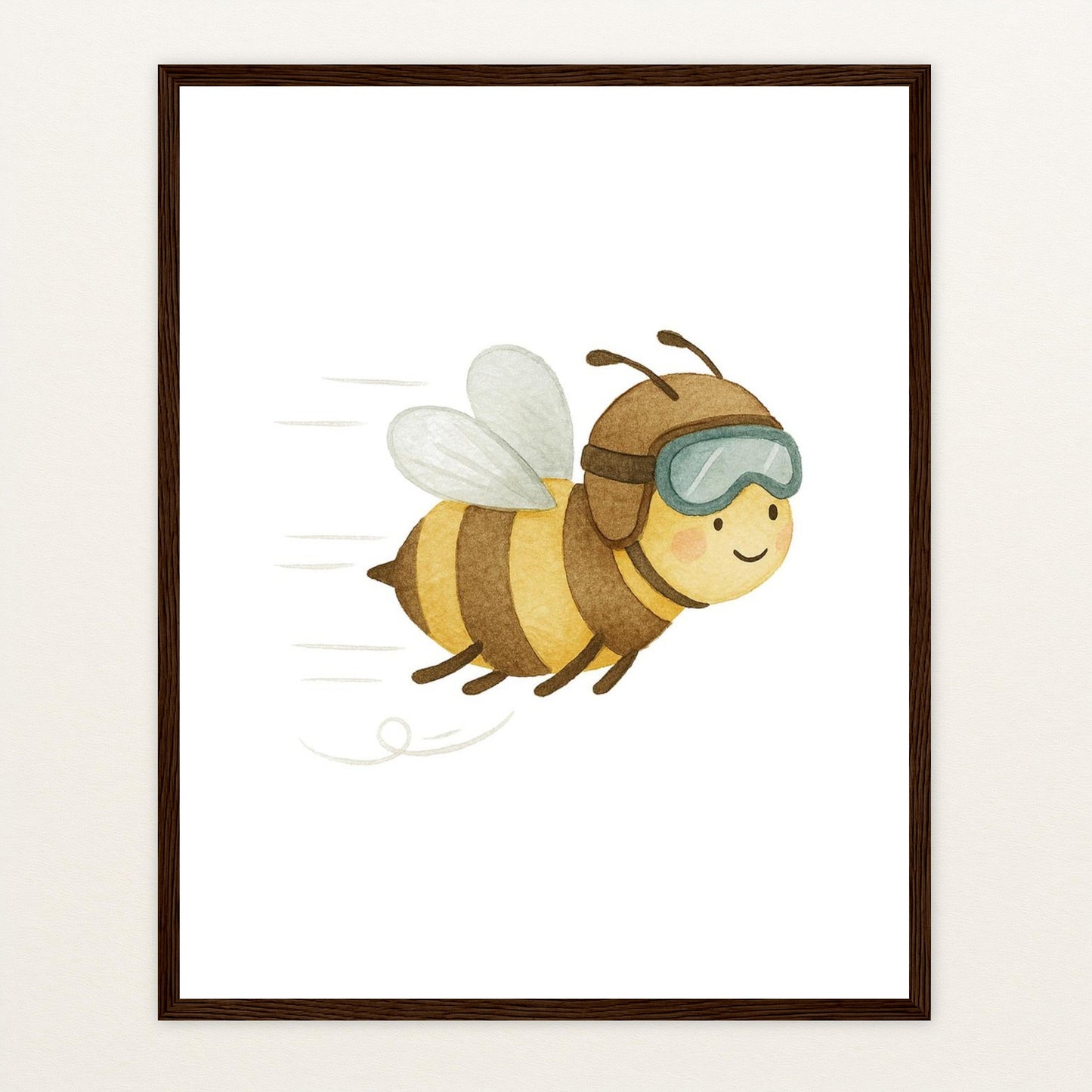 Bibi die Biene Poster mit Holzrahmen von tinylearner