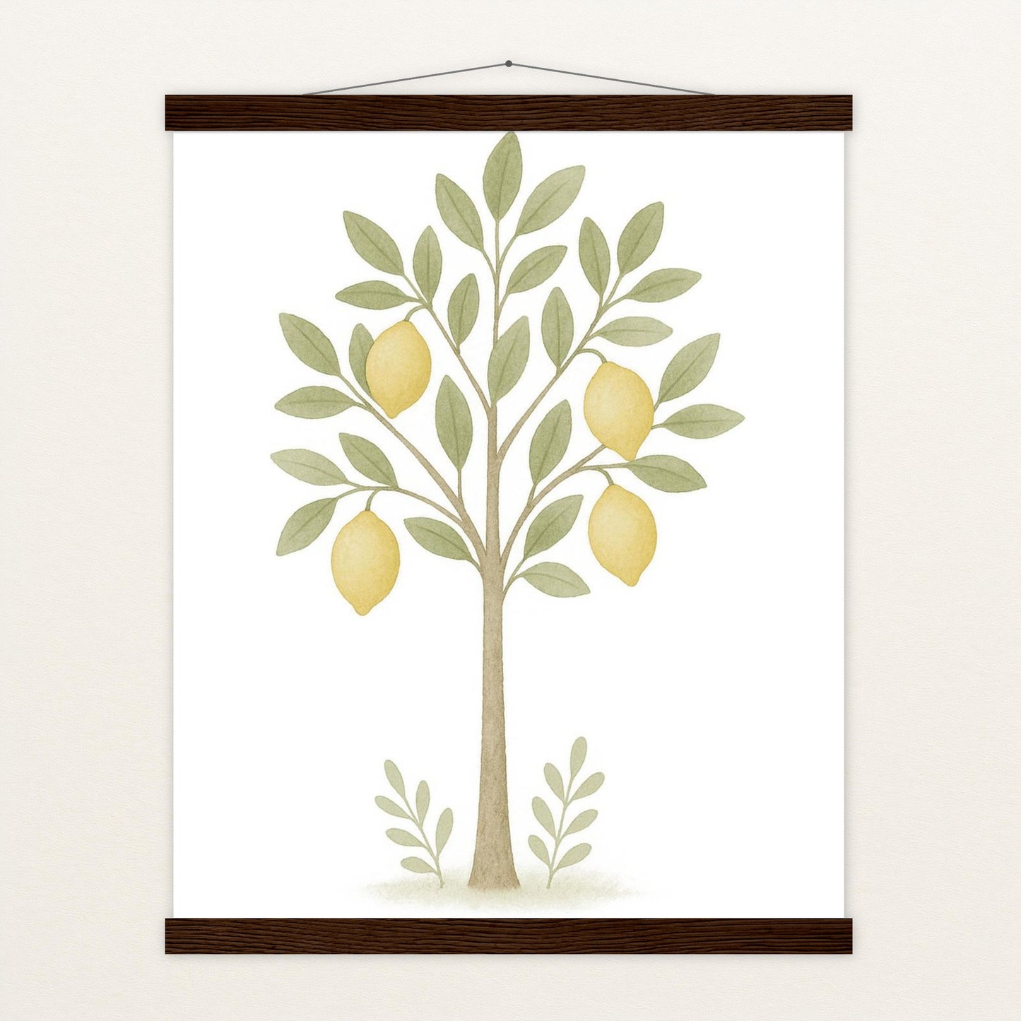Zitronenbaum Poster mit Leisten von tinylearner
