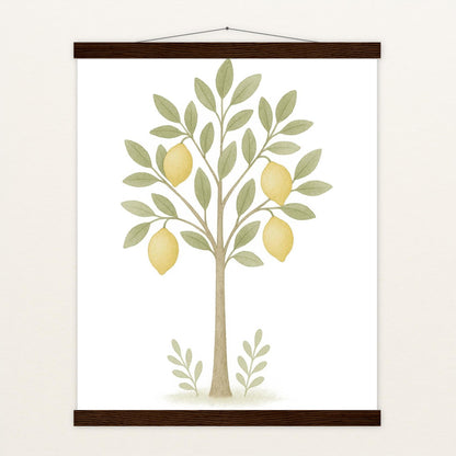 Zitronenbaum Poster mit Leisten von tinylearner