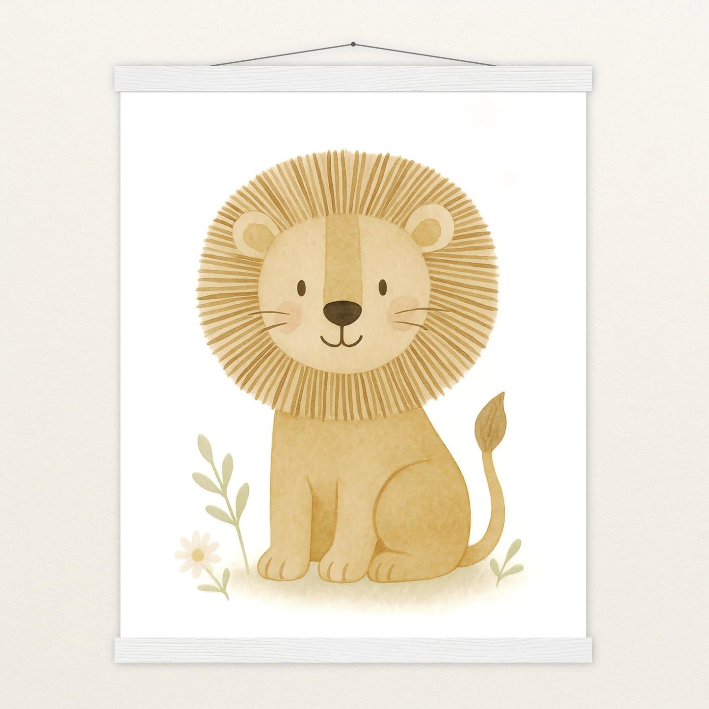 Leo der Löwe Poster mit Leisten von tinylearner