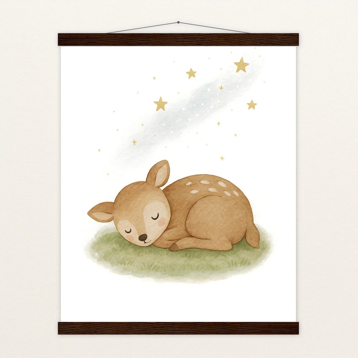 Ria das Reh - Motiv: "Schlafend" Poster mit Leisten von tinylearner