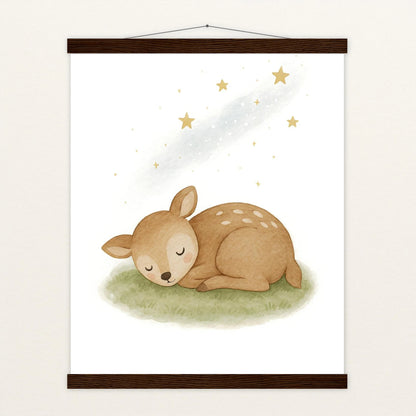 Ria das Reh - Motiv: "Schlafend" Poster mit Leisten von tinylearner