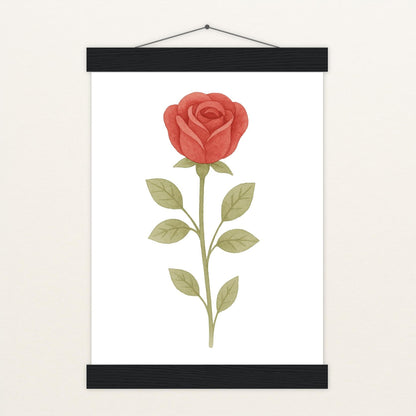 Rose Poster mit Leisten von tinylearner