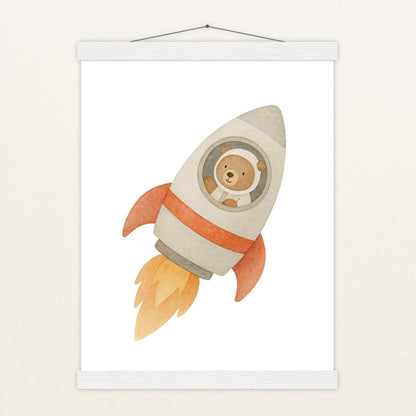 Balu der Bär - Motiv: "Rakete" Poster mit Leisten von tinylearner
