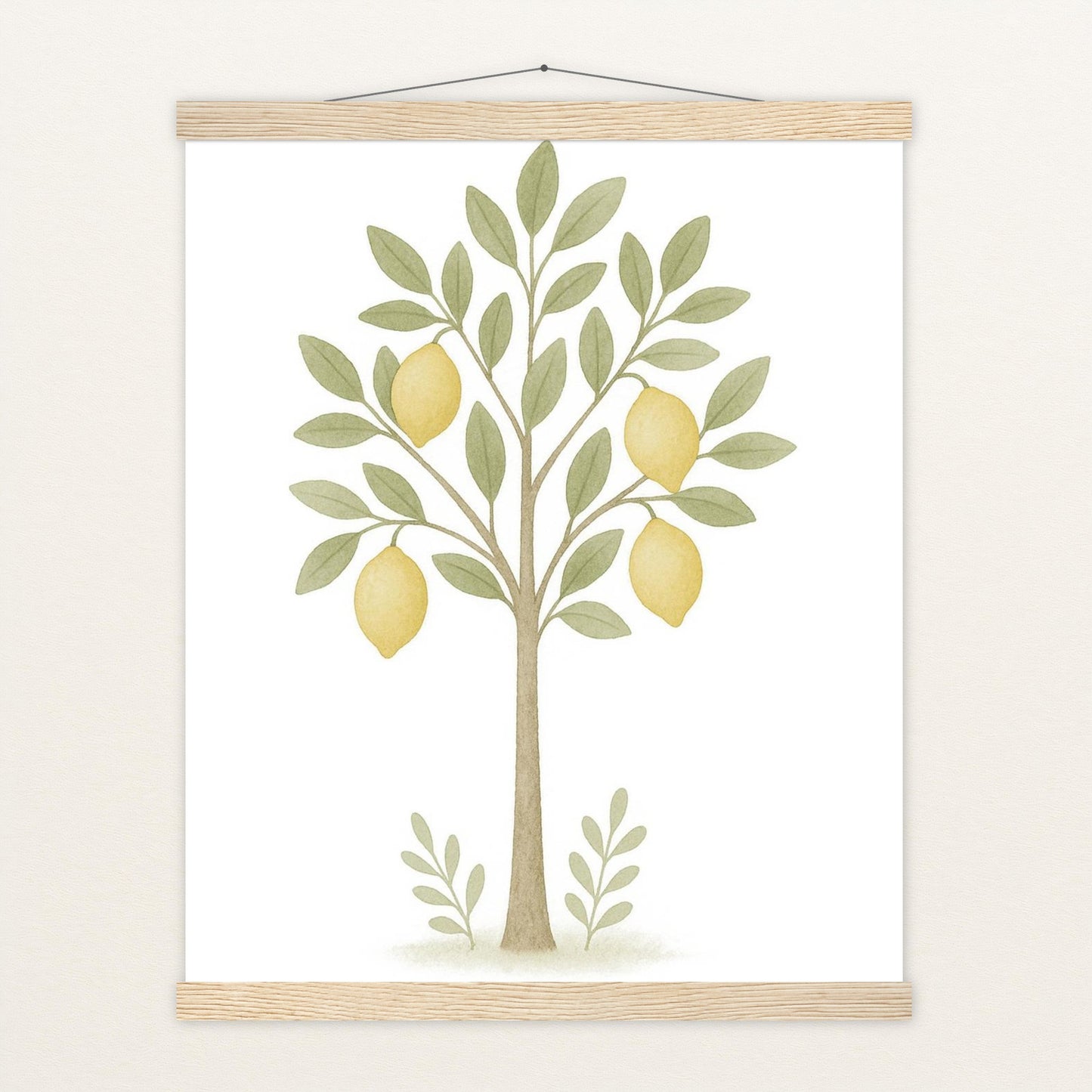 Zitronenbaum Poster mit Leisten von tinylearner