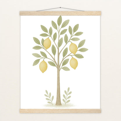 Zitronenbaum Poster mit Leisten von tinylearner