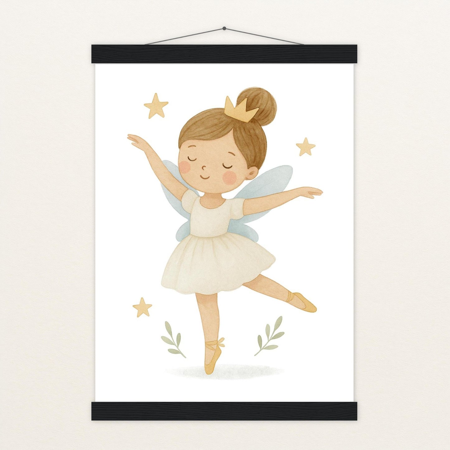 Fina die Fee - Motiv: "Ballett" Poster mit Leisten von tinylearner