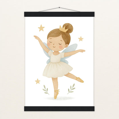 Fina die Fee - Motiv: "Ballett" Poster mit Leisten von tinylearner