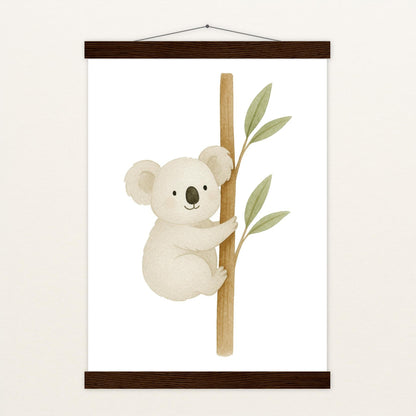 Kori der Koala Poster mit Leisten von tinylearner