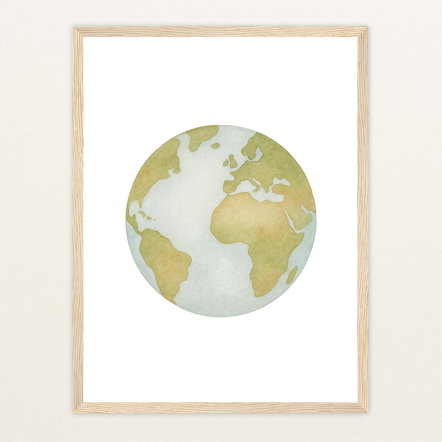 Erde Poster mit Holzrahmen von tinylearner