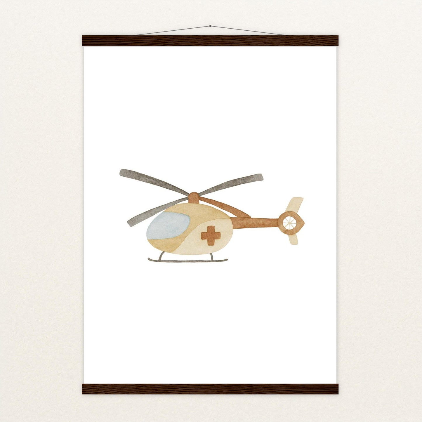 Rettungshubschrauber Poster mit Leisten von tinylearner