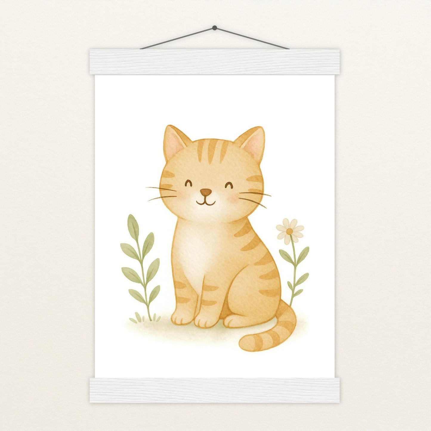 Kira die Katze Poster mit Leisten von tinylearner