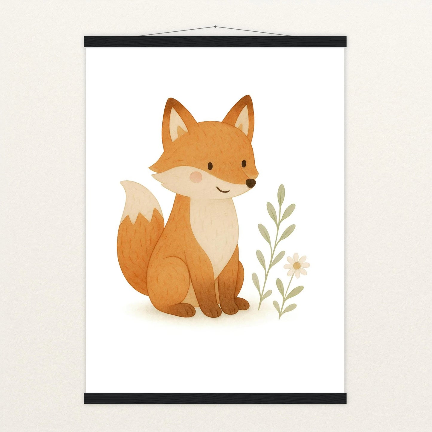 Finnegan der Fuchs Poster mit Leisten von tinylearner
