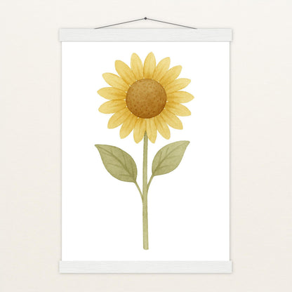 Sonnenblume Poster mit Leisten von tinylearner