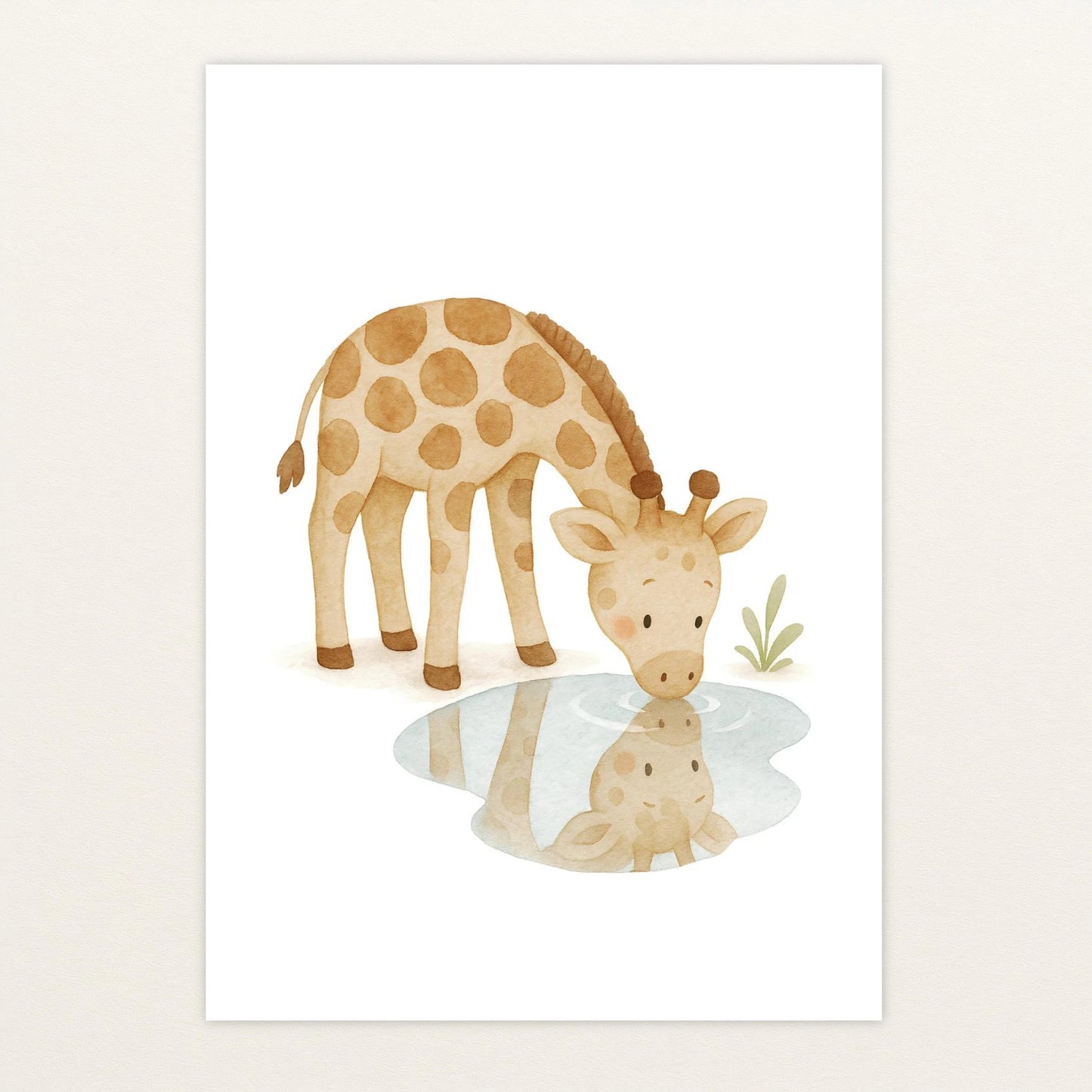 Greta die Giraffe - Motiv: "Trinken" Poster von tinylearner