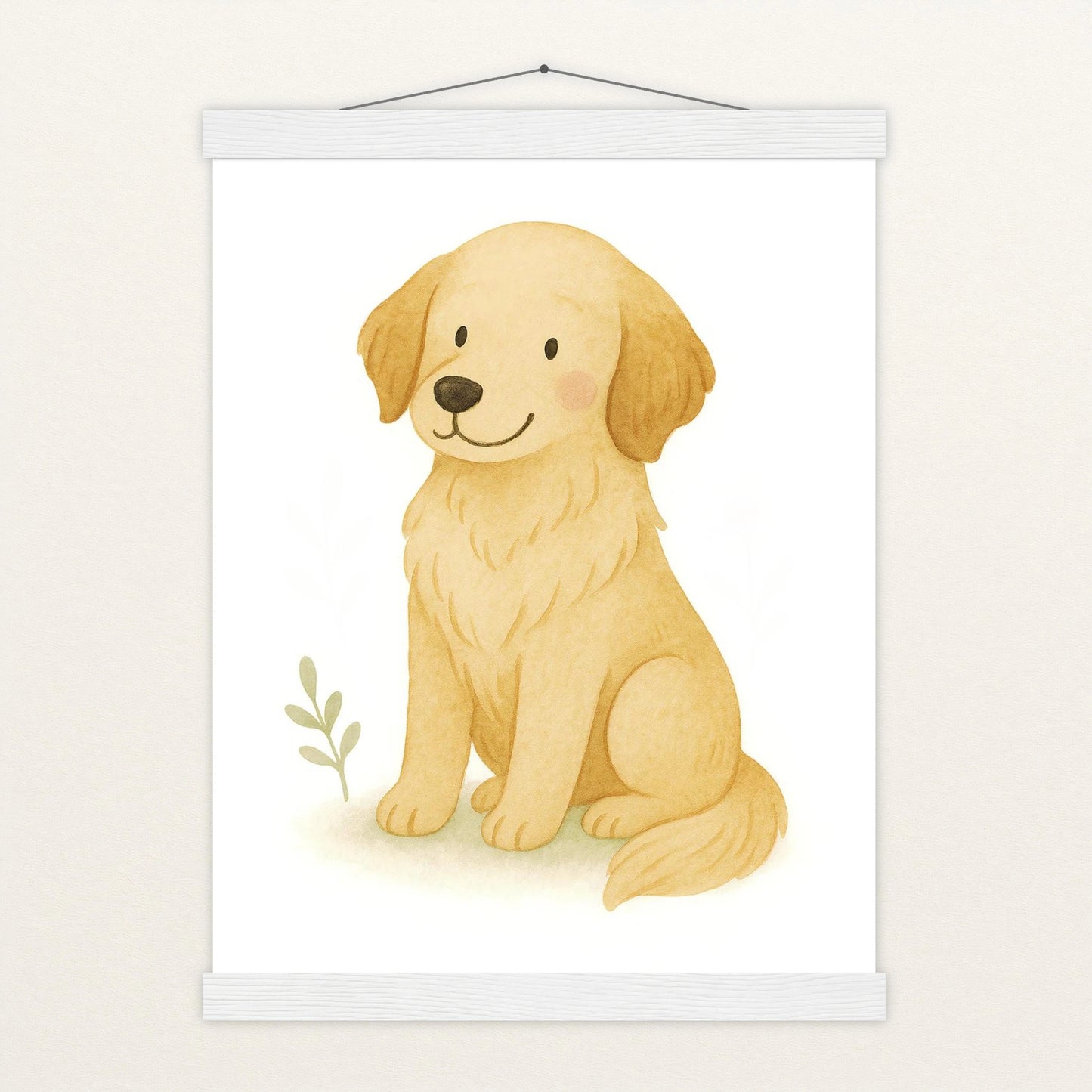 Hugo der Hund Poster mit Leisten von tinylearner