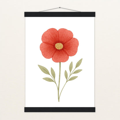 Mohnblume Poster mit Leisten von tinylearner