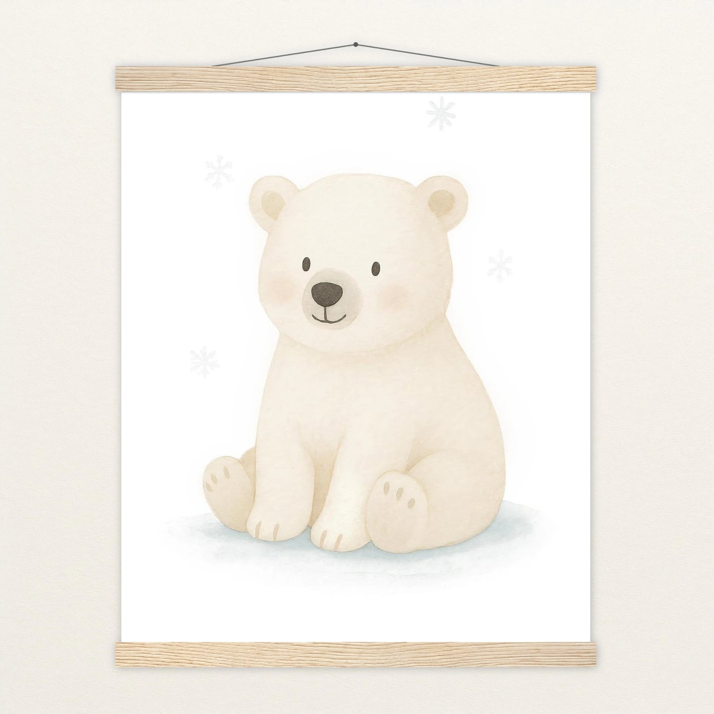 Pummel der Polarbär Poster mit Leisten von tinylearner