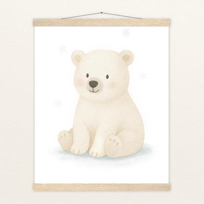 Pummel der Polarbär Poster mit Leisten von tinylearner