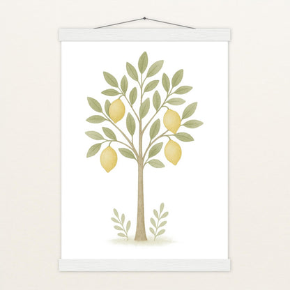 Zitronenbaum Poster mit Leisten von tinylearner