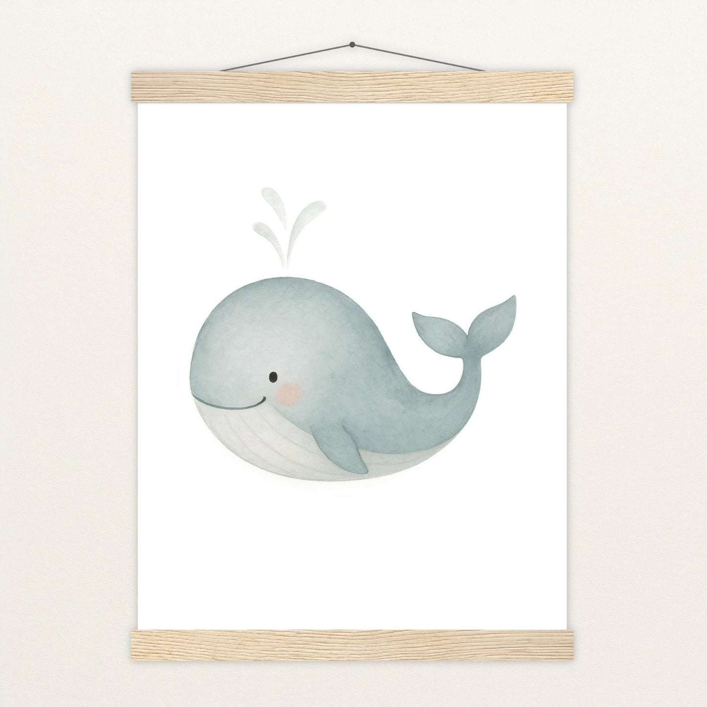 Willi der Wal Poster mit Leisten von tinylearner