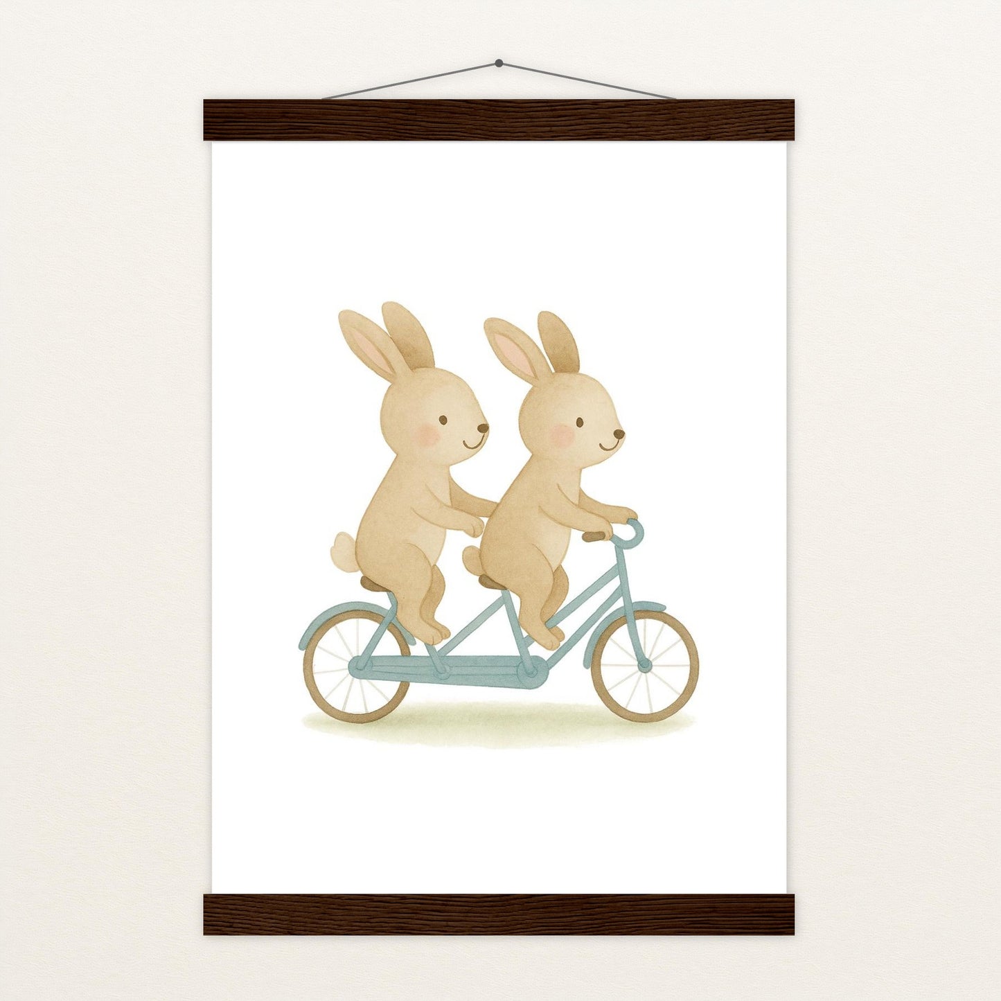 Holly der Hase - Motiv: "Tandem" Poster mit Leisten von tinylearner