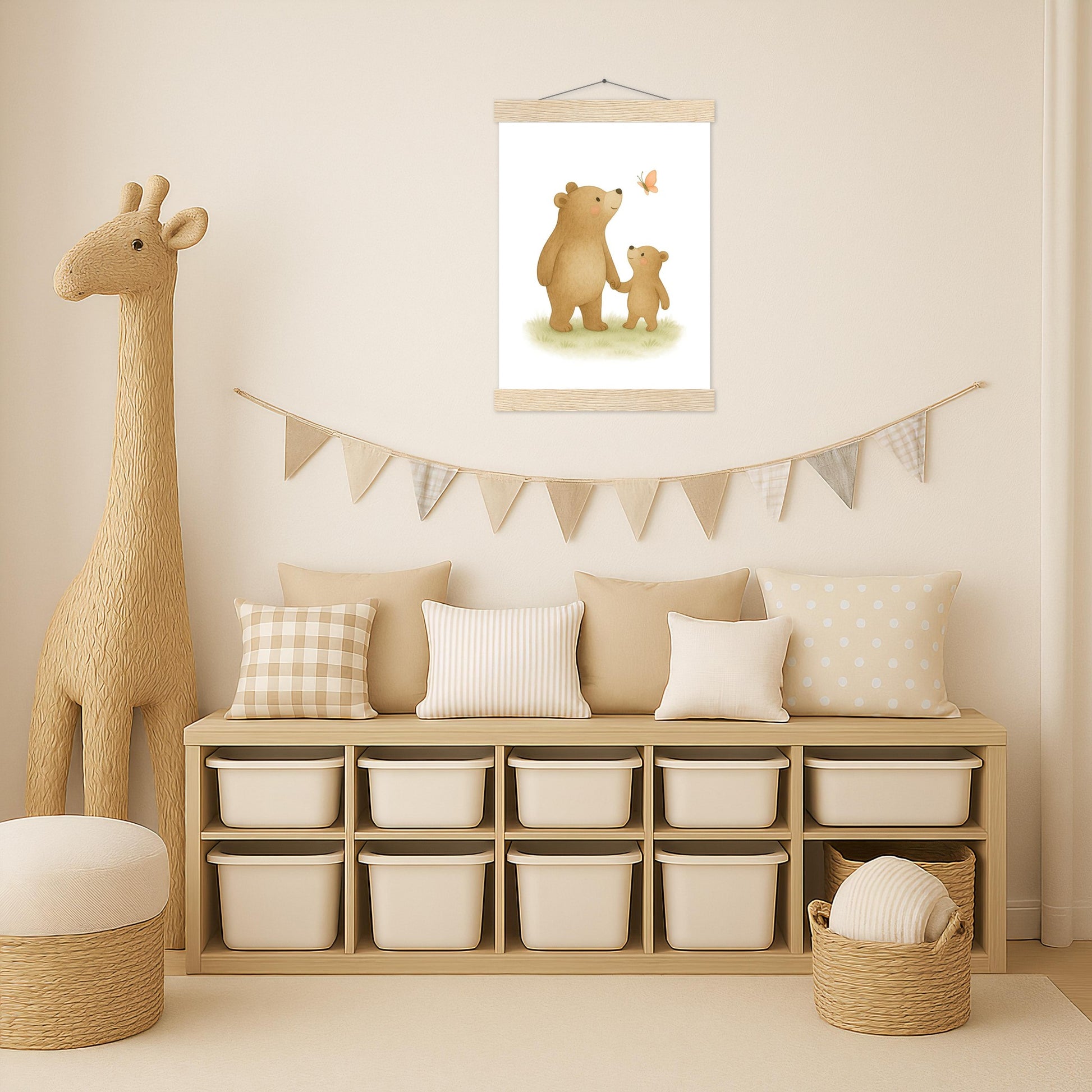 Balu der Bär - Motiv: "Schmetterling" Poster mit Leisten von tinylearner