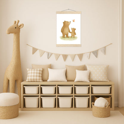 Balu der Bär - Motiv: "Schmetterling" Poster mit Leisten von tinylearner