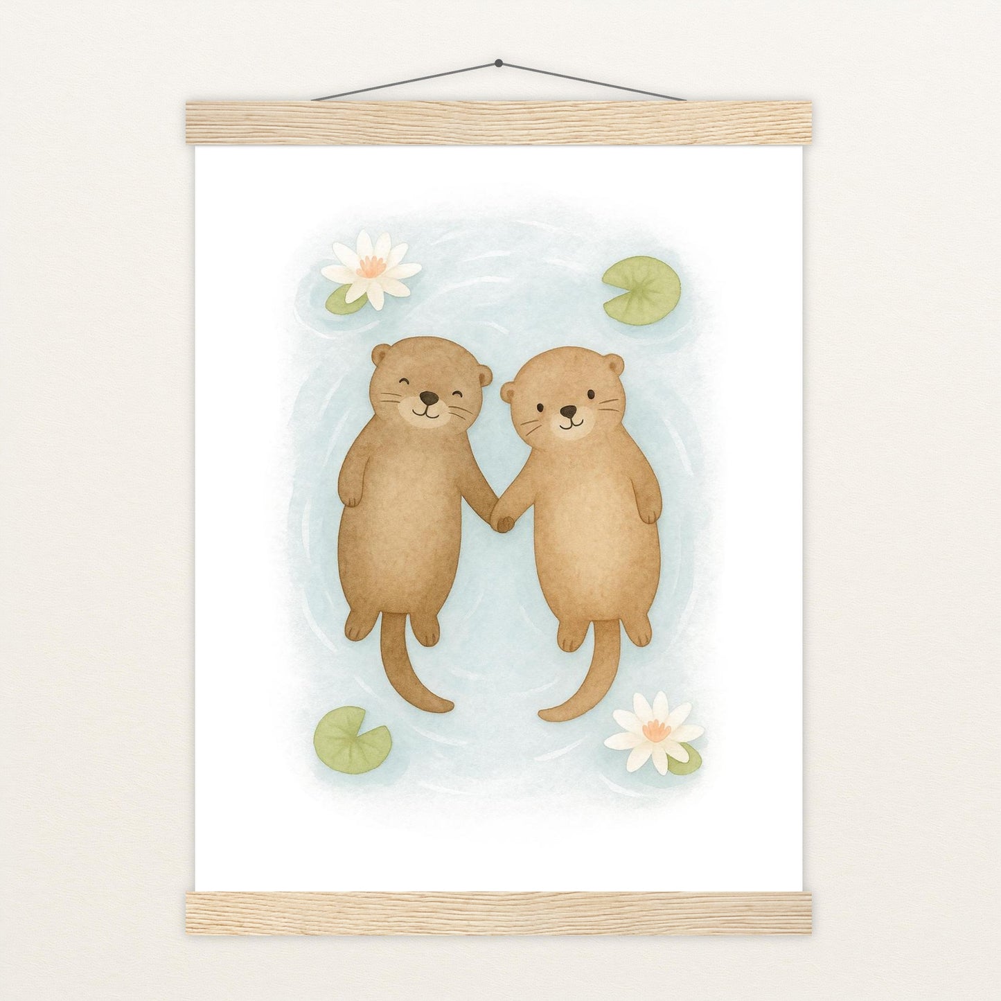 Otti der Otter Poster mit Leisten von tinylearner