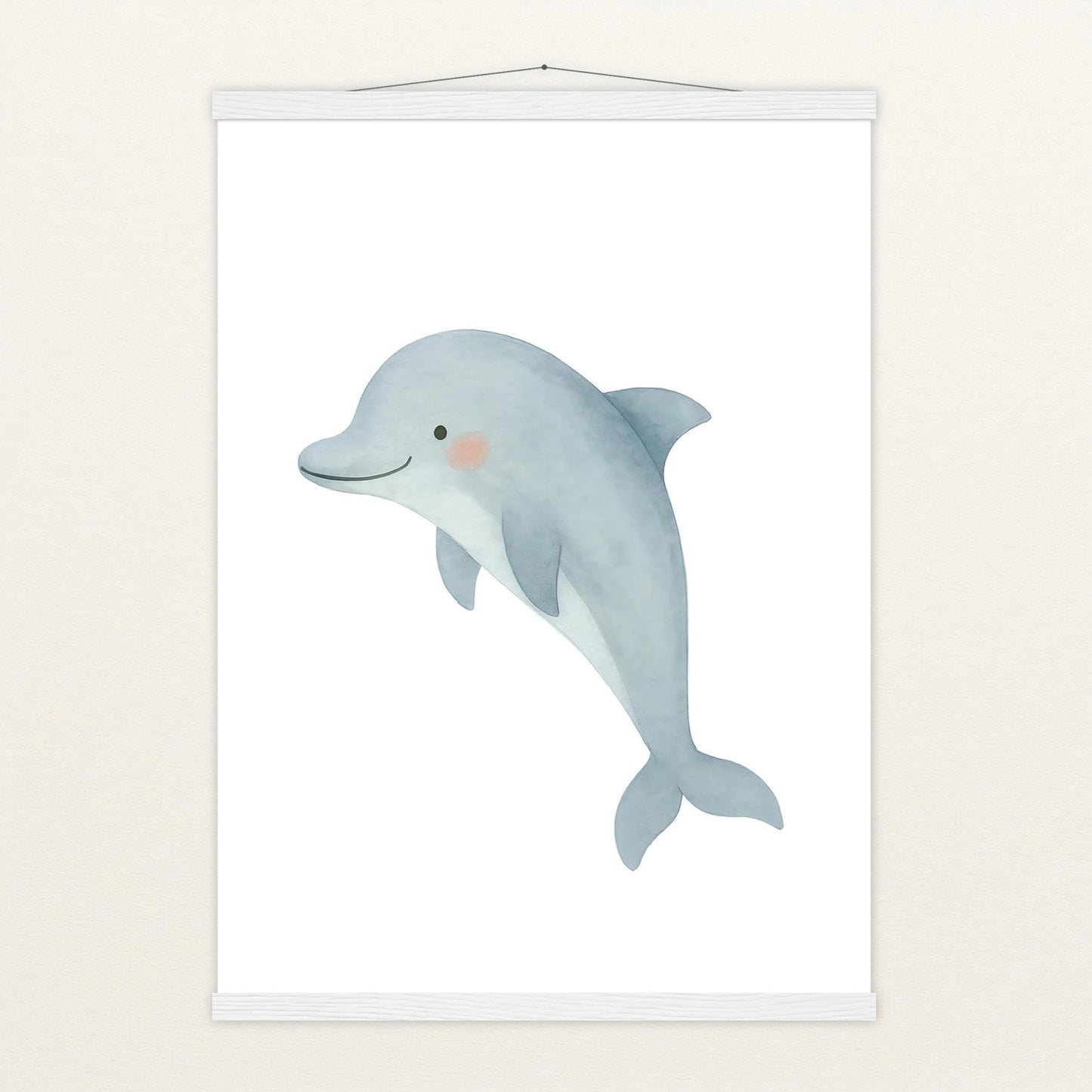 Dora der Delfin Poster mit Leisten von tinylearner