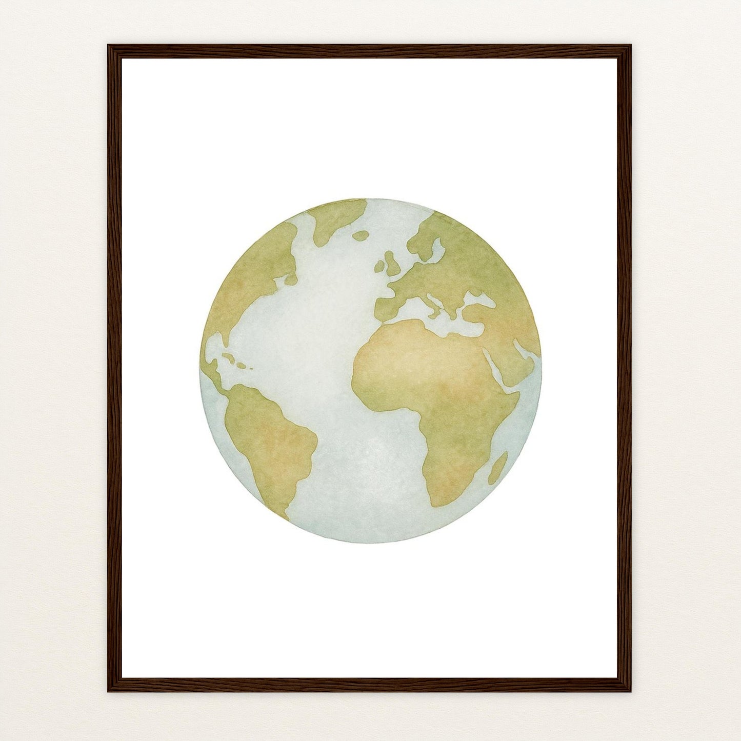 Erde Poster mit Holzrahmen von tinylearner