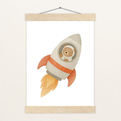 Balu der Bär - Motiv: "Rakete" Poster mit Leisten von tinylearner