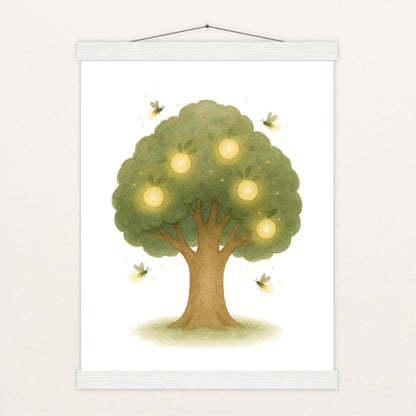 Leuchtbaum Poster mit Leisten von tinylearner