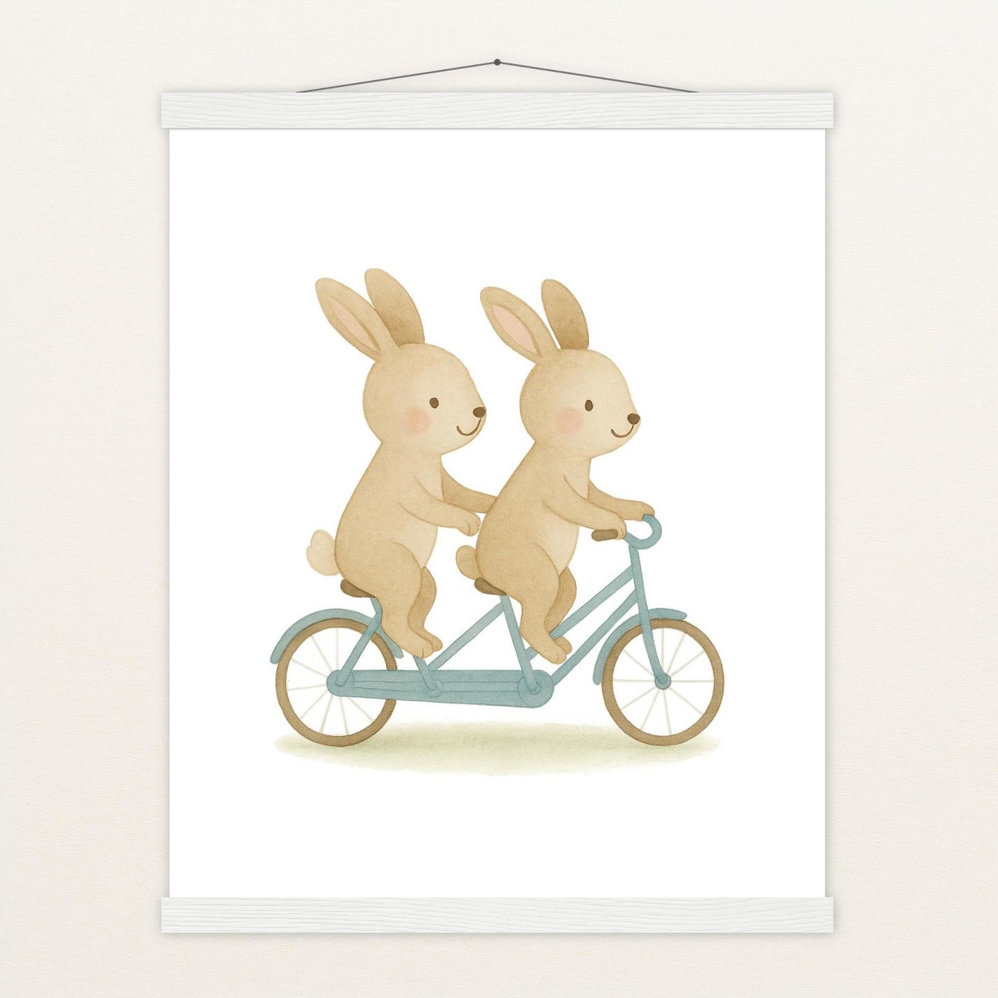 Holly der Hase - Motiv: "Tandem" Poster mit Leisten von tinylearner