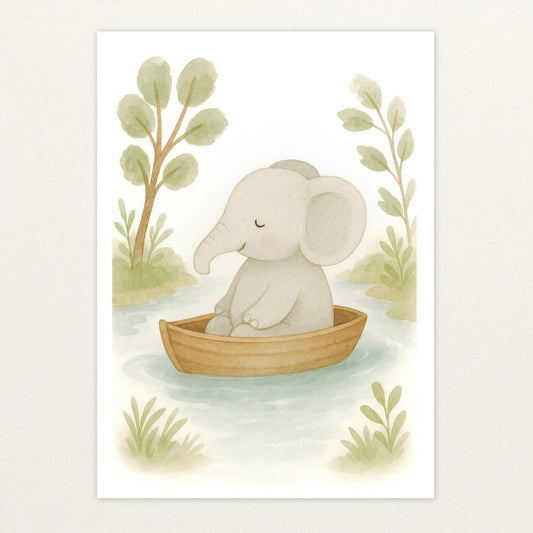 Emil der Elefant - Motiv: "Boot" Poster von tinylearner