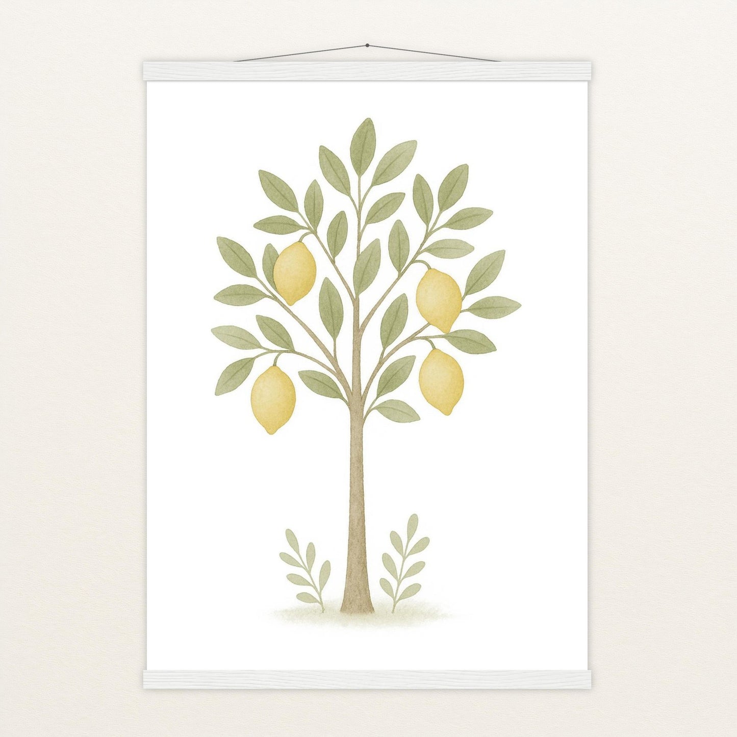 Zitronenbaum Poster mit Leisten von tinylearner