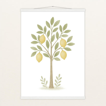 Zitronenbaum Poster mit Leisten von tinylearner