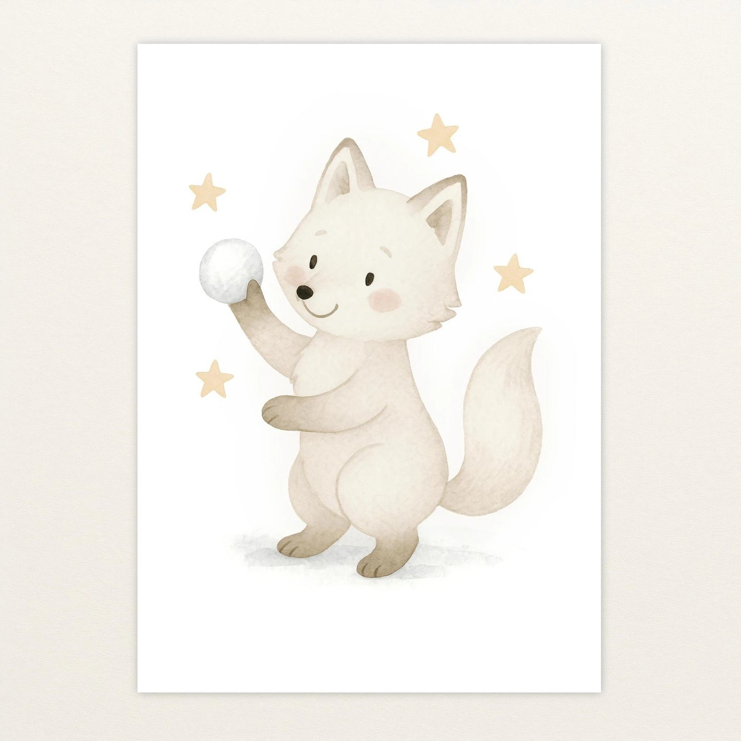 Pino der Polarfuchs - Motiv: "Schneeball" Poster von tinylearner