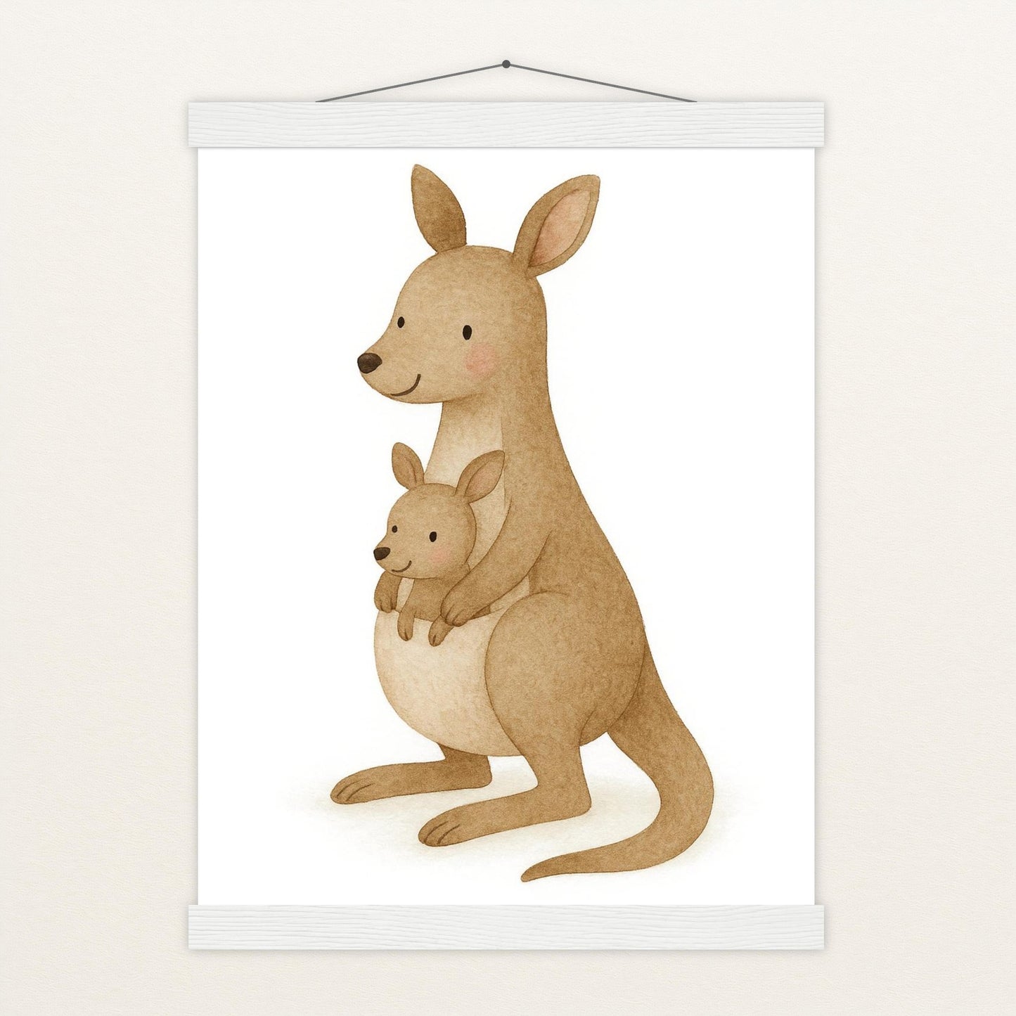 Kängu das Känguru Poster mit Leisten von tinylearner