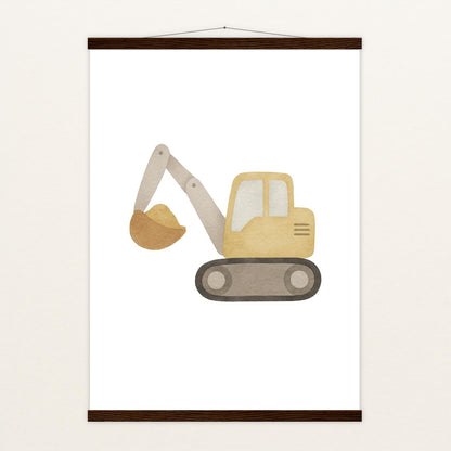 Bagger Poster mit Leisten von tinylearner