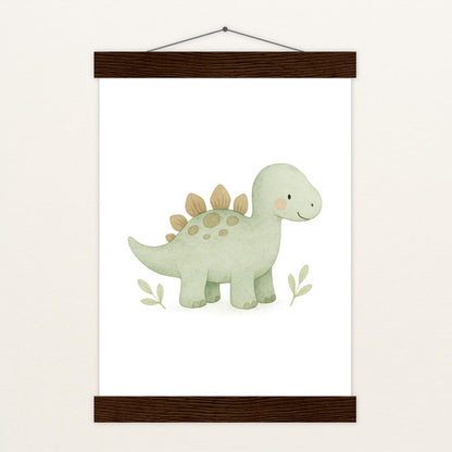 Dinosaurier Stegosaurus Poster mit Leisten von tinylearner