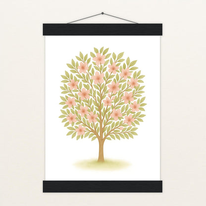 Kirschbaum Poster mit Leisten von tinylearner