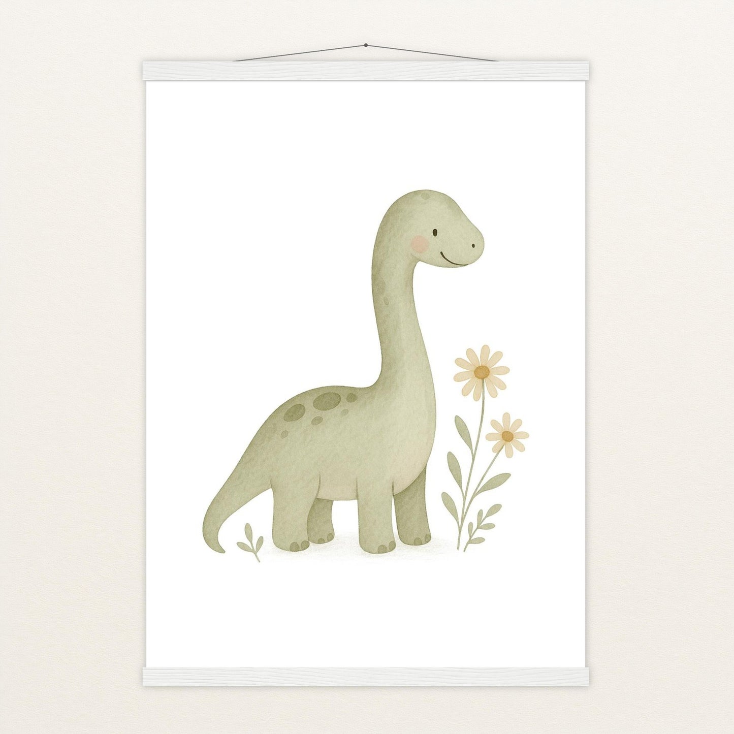 Dinosaurier Brachiosaurus Poster mit Leisten von tinylearner