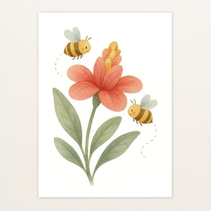 Bibi die Biene - Motiv: "Blume" Poster von tinylearner