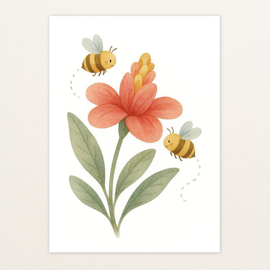 Bibi die Biene - Motiv: "Blume" Poster von tinylearner