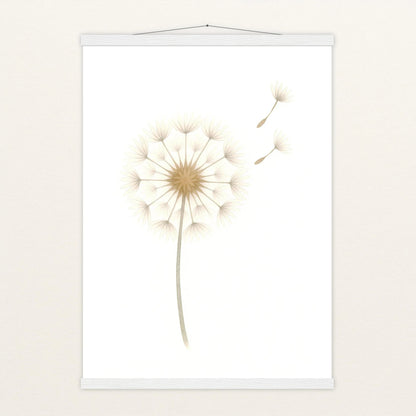 Löwenzahn Poster mit Leisten von tinylearner