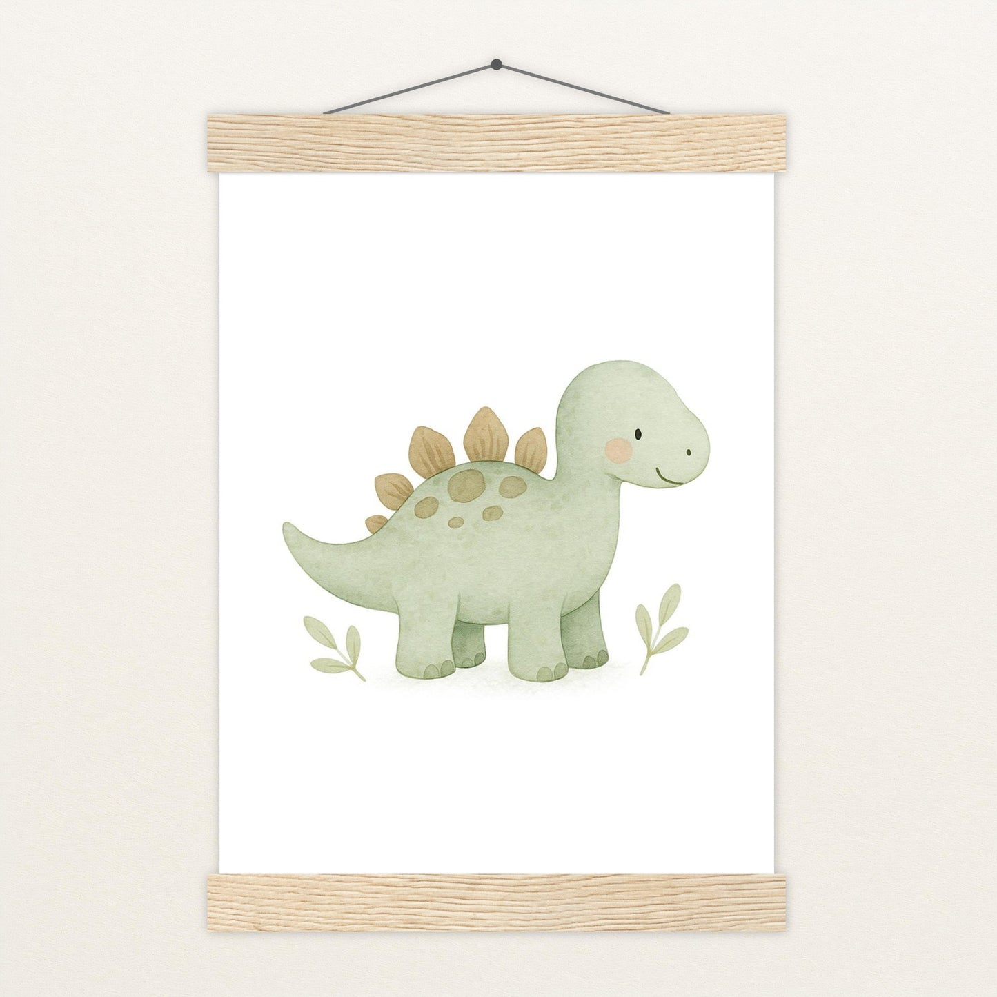 Dinosaurier Stegosaurus Poster mit Leisten von tinylearner